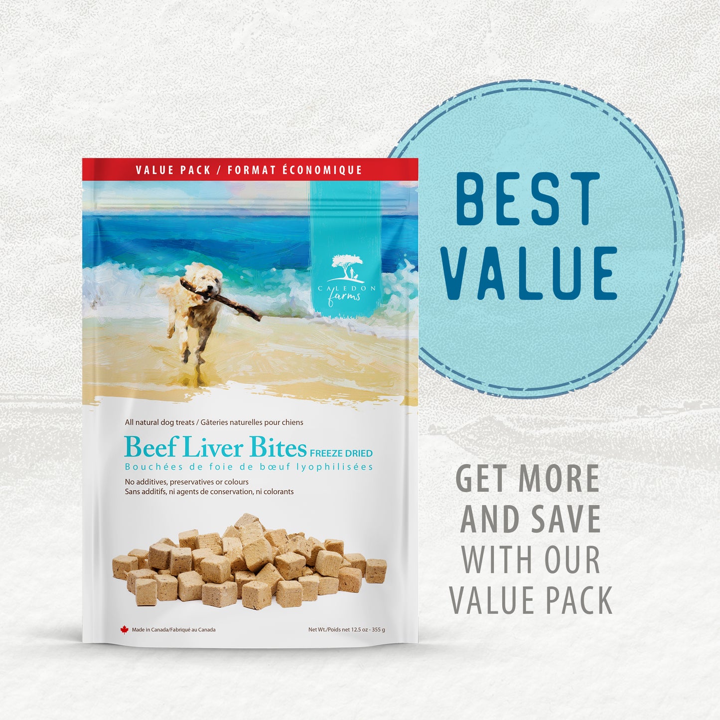 
                        
                          Freeze Dried Beef Liver Bites Value Pack 355g
                        
                      